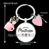 🧡 Merci Keychain – A Lovely Little Thank You for Amazing Teachers & Classroom Heroes! 🎁 - ThiGui